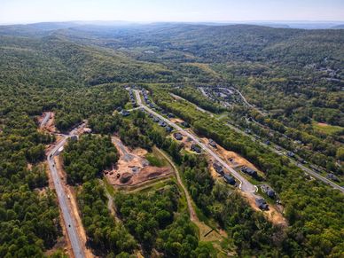 Drone shot of Rockville Community from Garman Builders