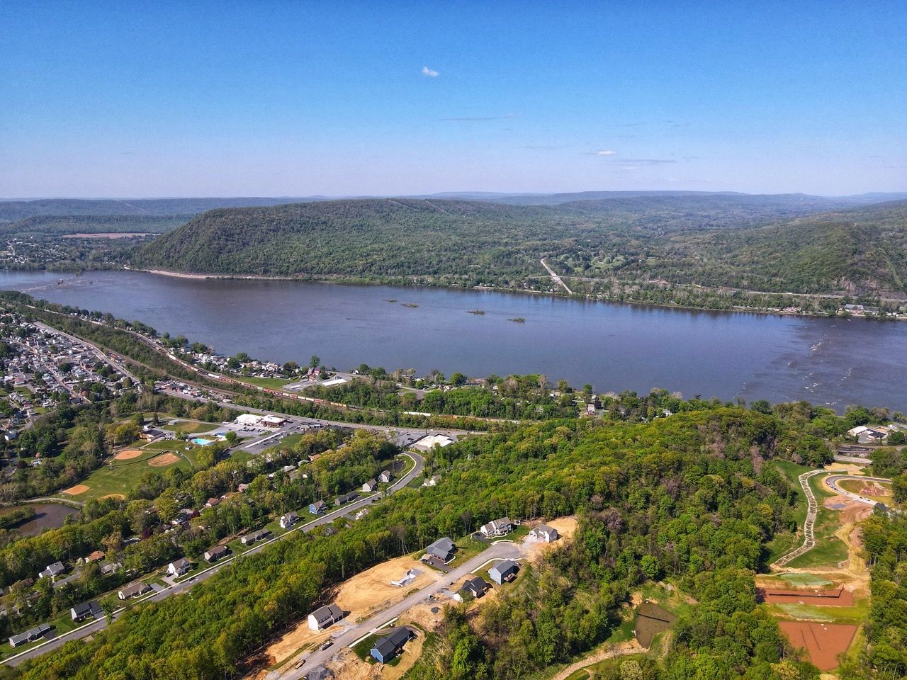 Drone shot of Rockville Community from Garman Builders