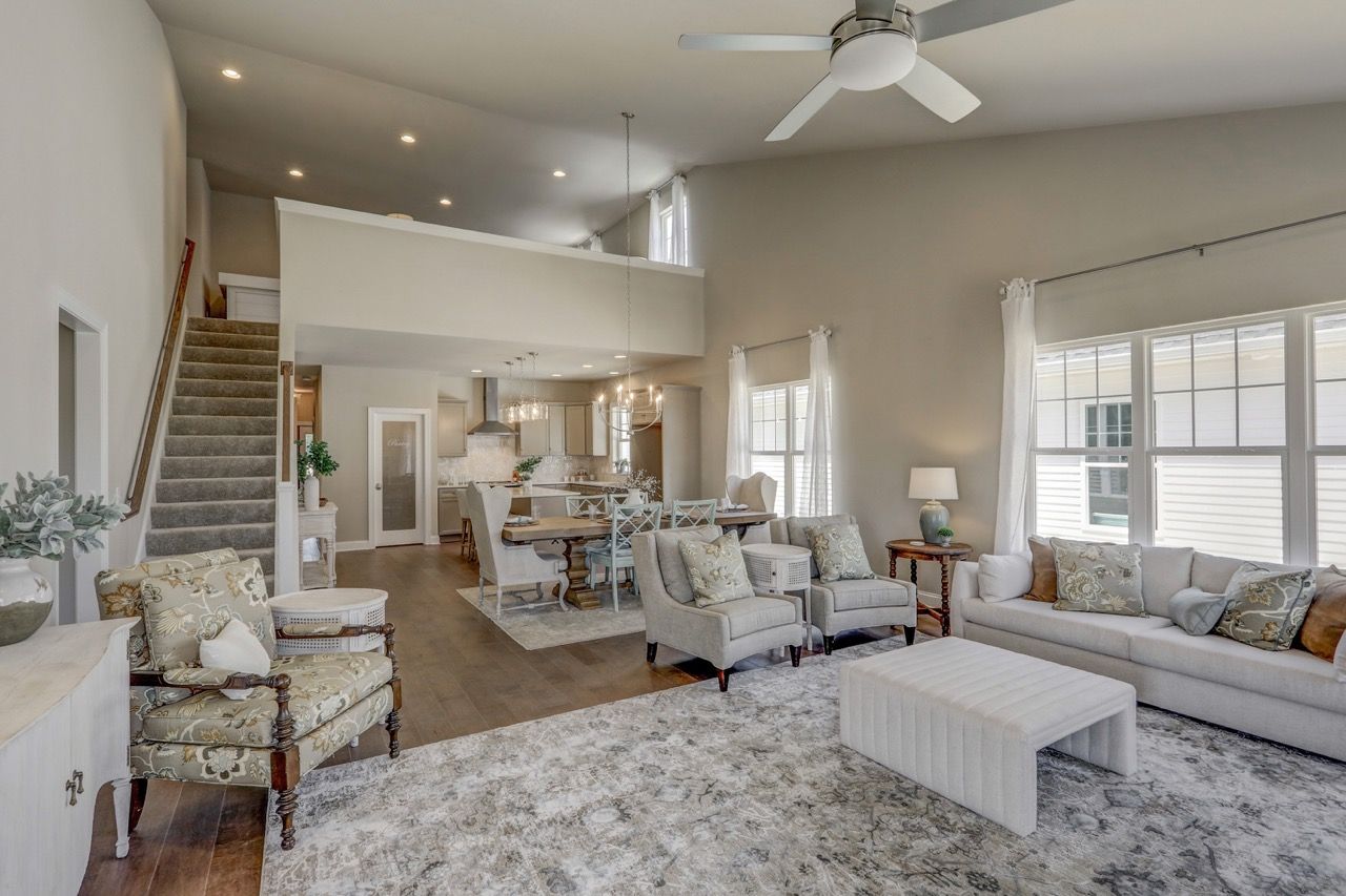 Living room in a home in the Porches of Allenberry Community from Garman Builders