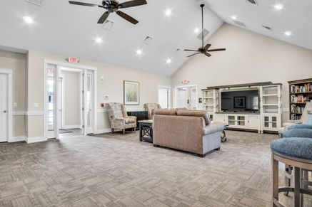 Living room of a home in Sagebrook 55+ Community from Garman Builders