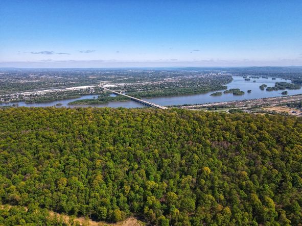 Drone shot of Rockville Community from Garman Builders