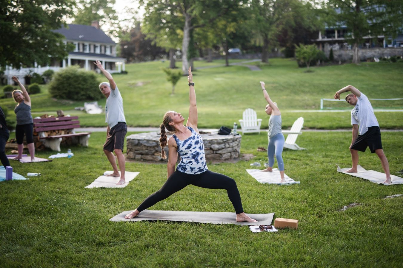 Active Adults doing Yoga