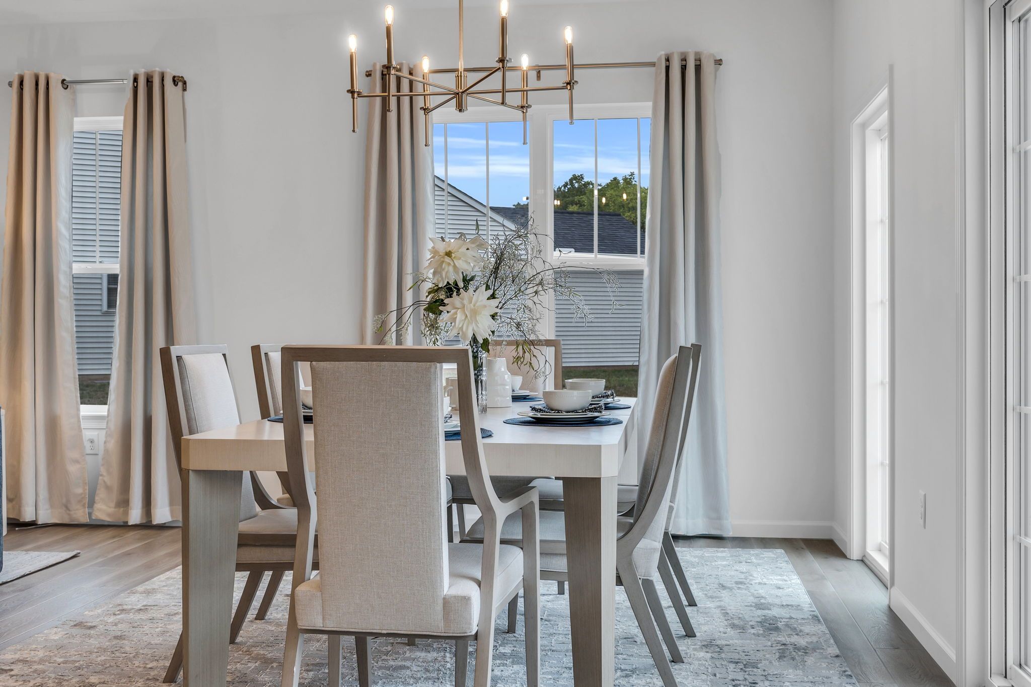 Dining room of a home in Sagebrook 55+ Community from Garman Builders