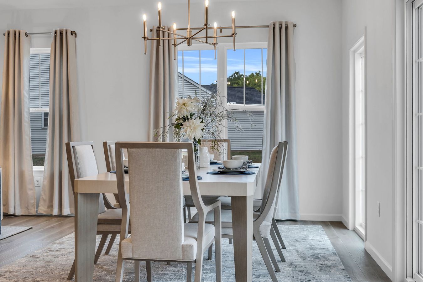Dining room of a home in Sagebrook 55+ Community from Garman Builders