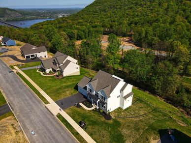 Drone shot of Rockville Community from Garman Builders