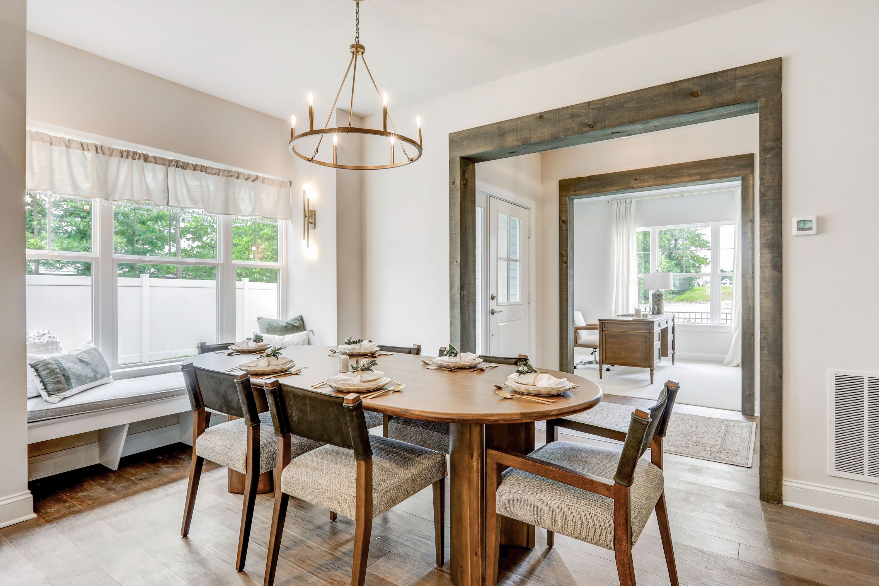 Dining room in a home at Wynfield at Millersville
