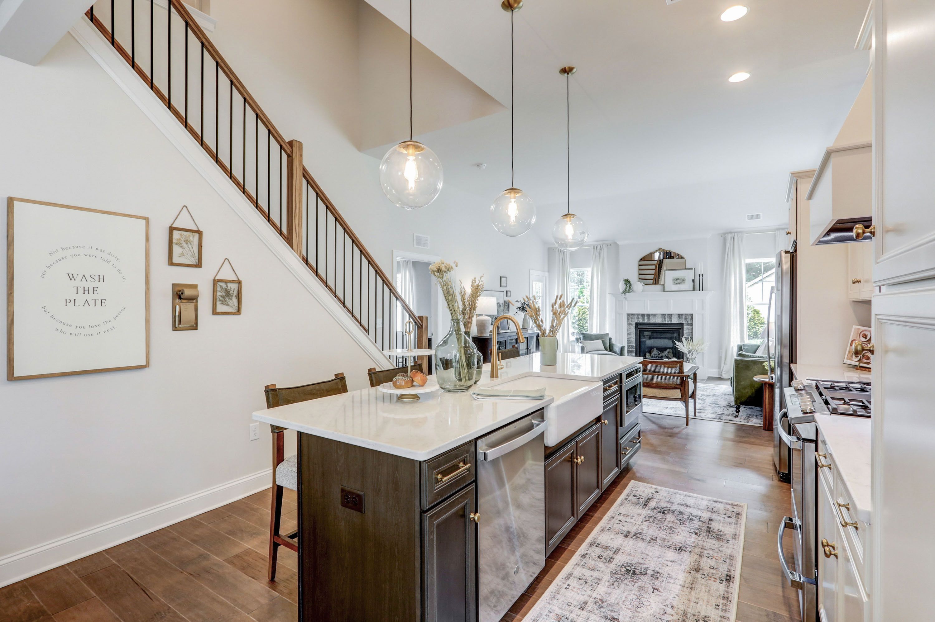 Kitchen with white cabinets in a home at Wynfield at Millersville