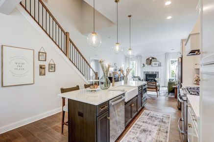 Kitchen with white cabinets in a home at Wynfield at Millersville