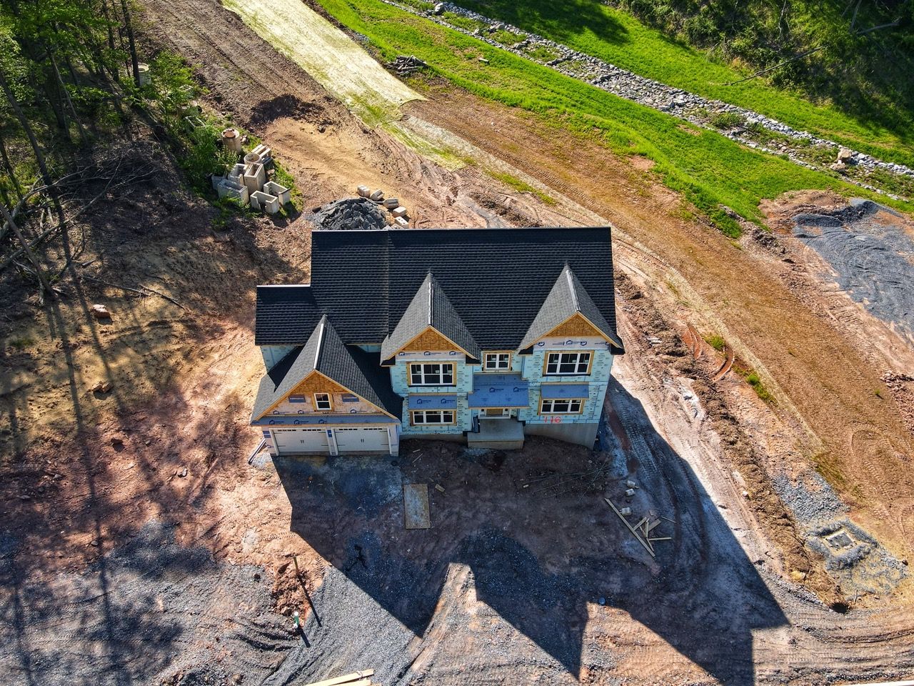 Front Elevation of a home in Rockville Community from Garman Builders