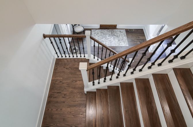 Staircase of a home in Rockville Community from Garman Builders