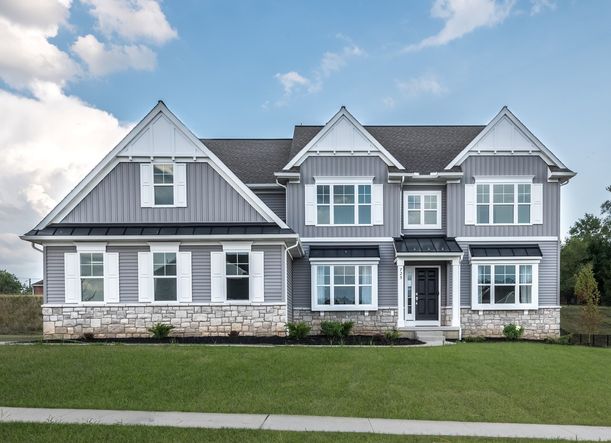 Front Elevation of a home in Rockville Community from Garman Builders