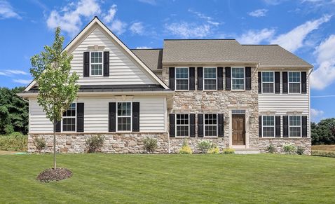 Front Elevation of a home in Rockville Community from Garman Builders