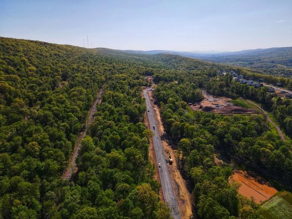 Drone photo of Rockville Community from Garman Builders