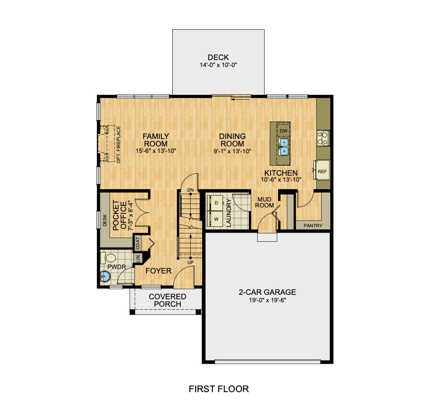 Floorplan of the Cooper Model from Garman Builders