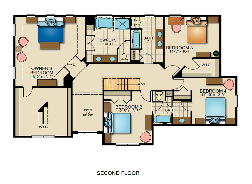 Floorplan of the Avondale model from Garman Builders