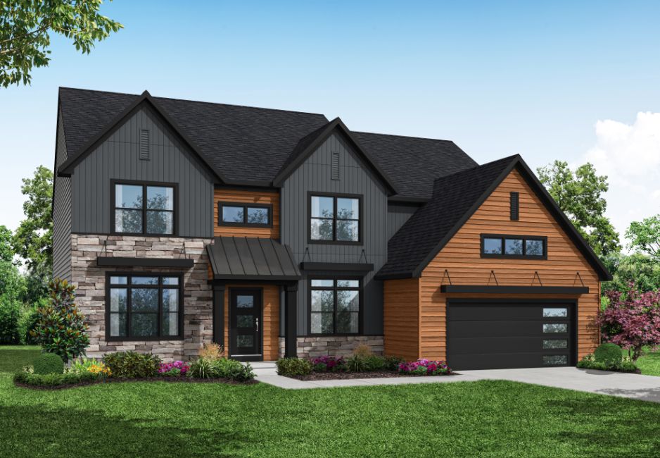 Front Elevation of the Everett Model from Garman Builders