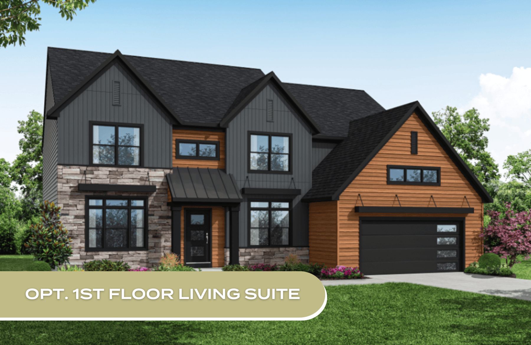 Front Elevation of the Everett Model from Garman Builders