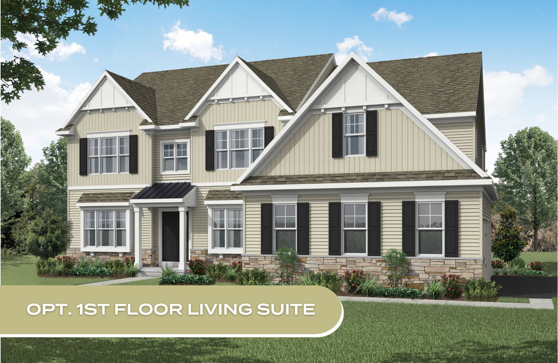 Front Elevation of the Everett Model from Garman Builders