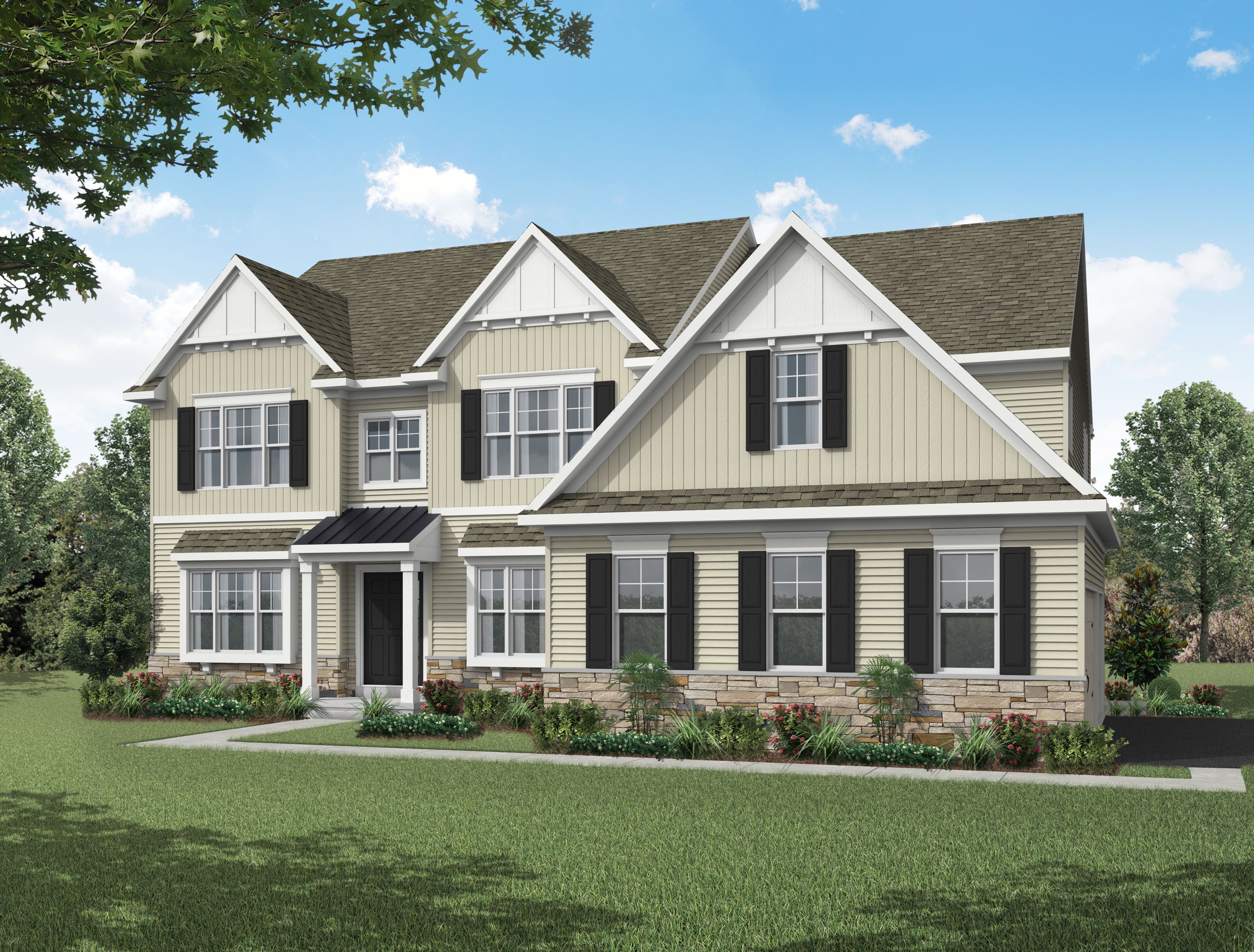 Front Elevation of the Everett Model from Garman Builders