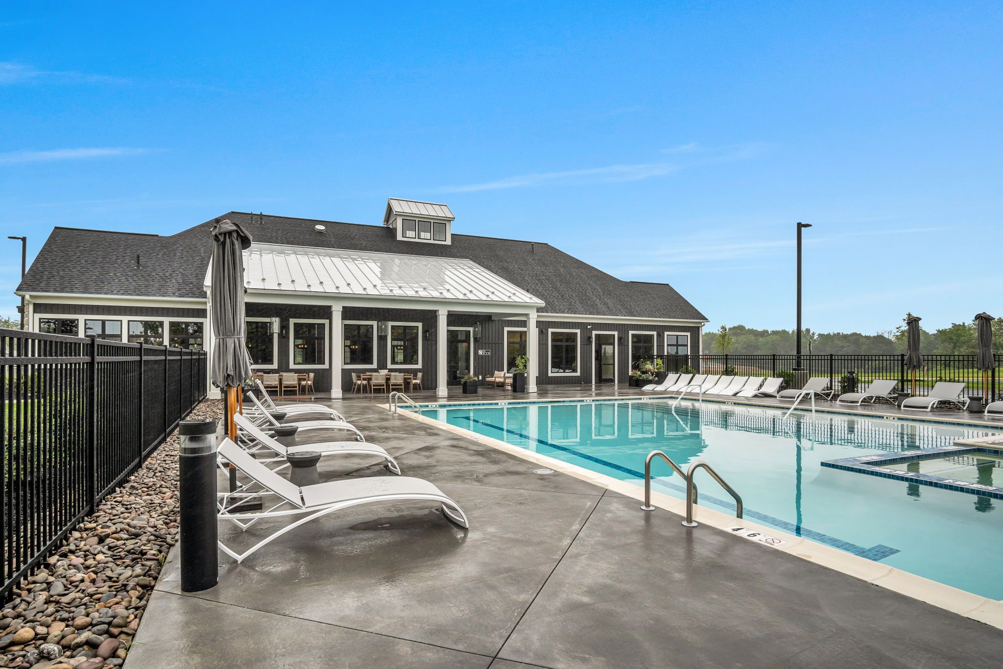 Pool area at the Wyn Clubhouse at Wynfield at Annville