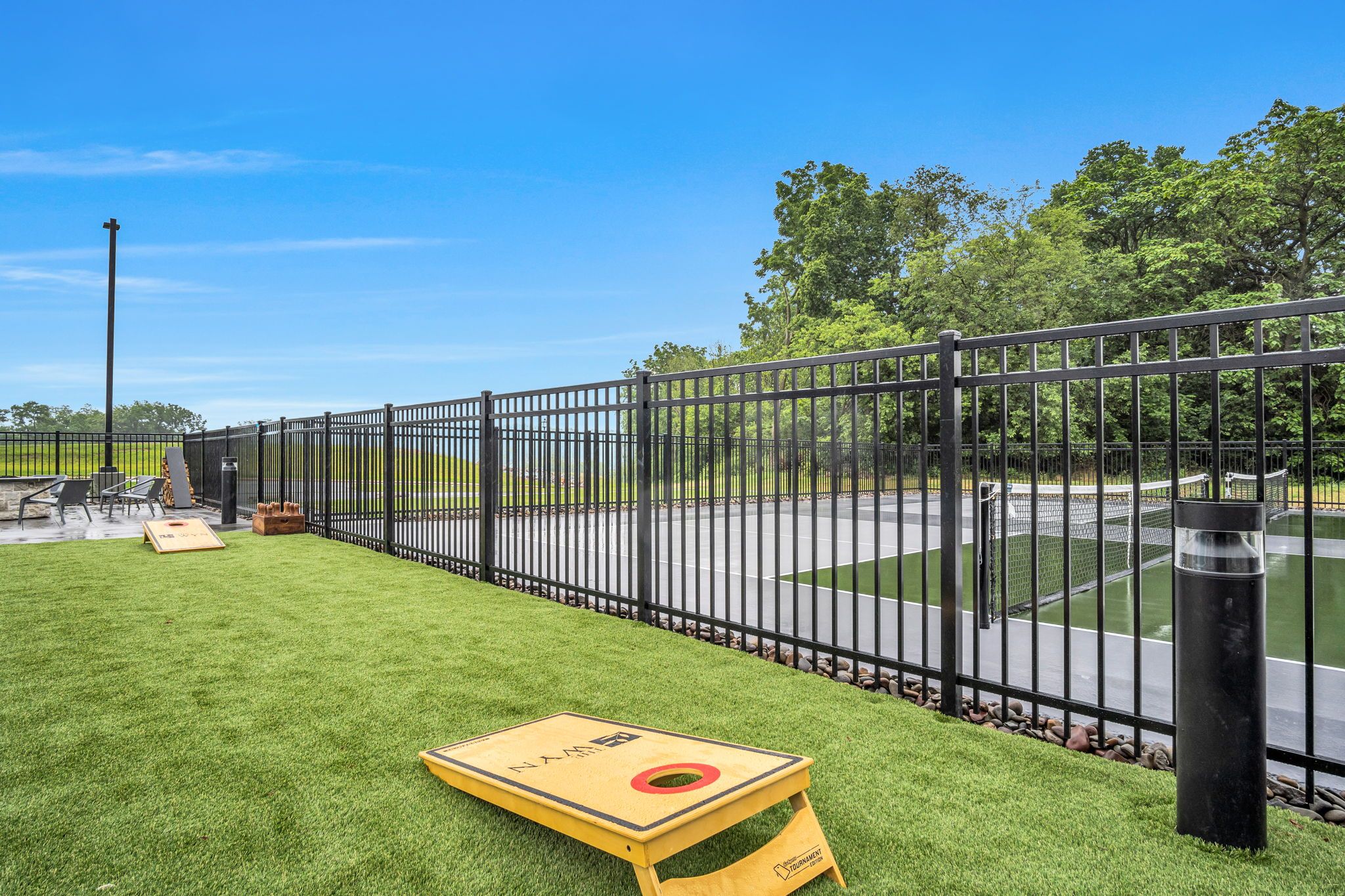 Outdoor game area at the Wyn Clubhouse at Wynfield at Annville
