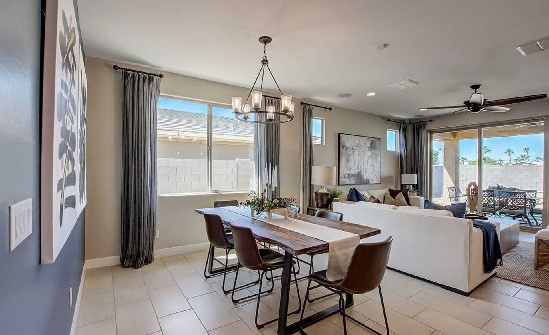 Sophisticated chandelier and spacious layout in Castillo at Anderson Parc, Arizona.