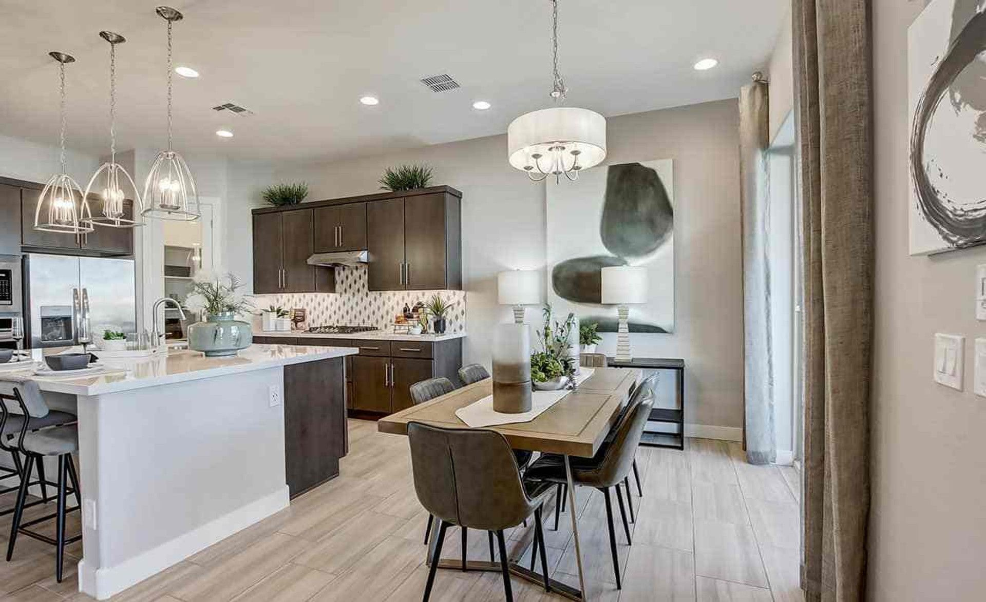 Experience luxurious design with elegant fixtures and premium wood finishes in Mirada Crossing's refined space.