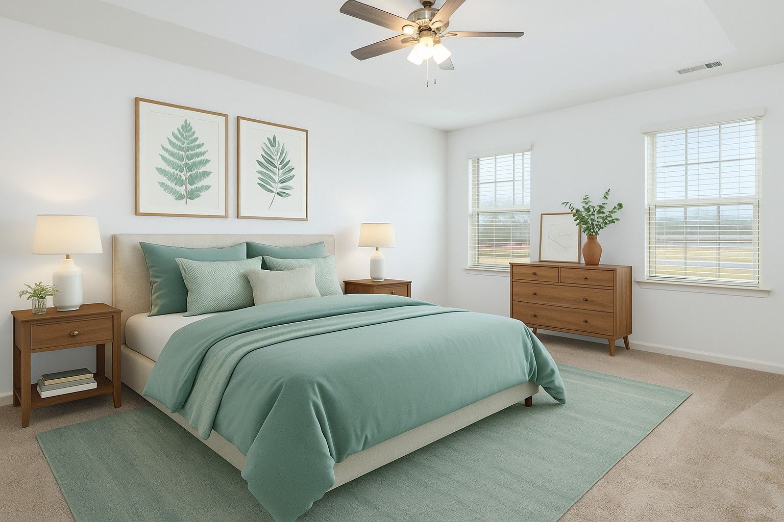 Staged Primary Bedroom