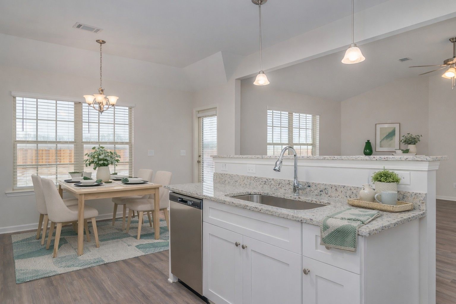 Staged Island and Eat in Kitchen