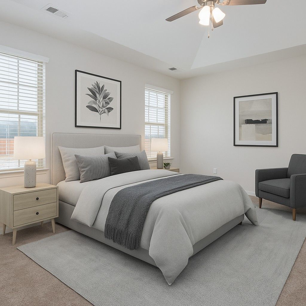 Staged Primary Bedroom