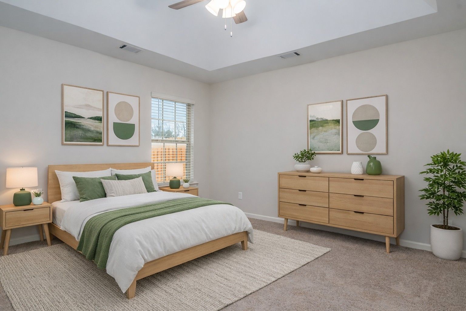 Staged Primary Bedroom