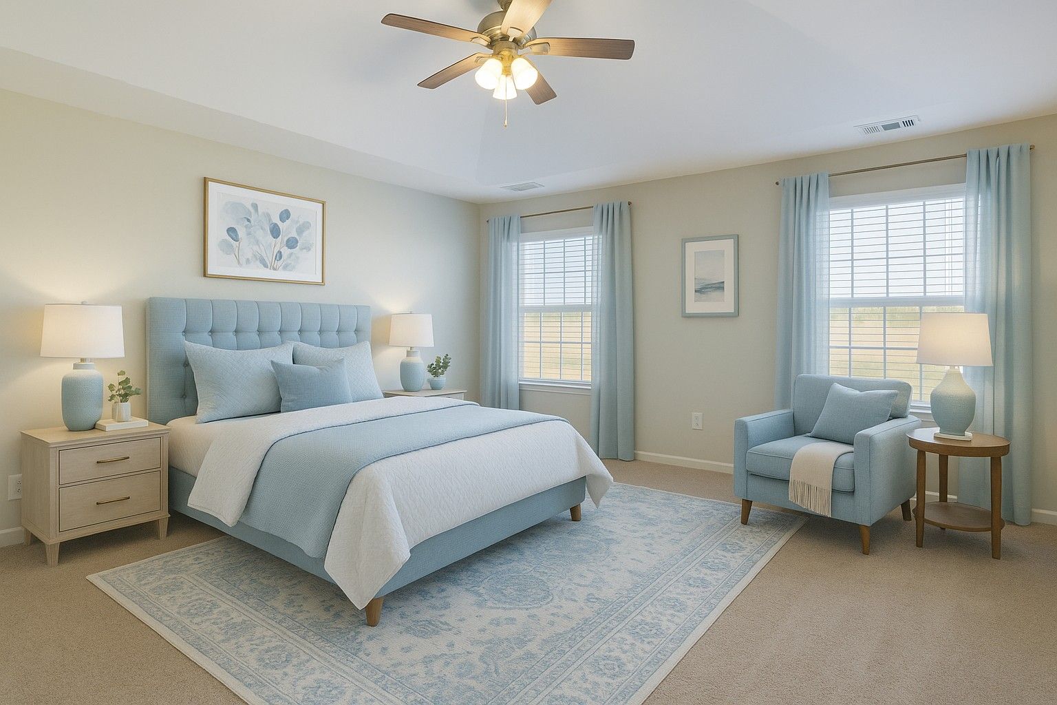 Staged Primary Bedroom