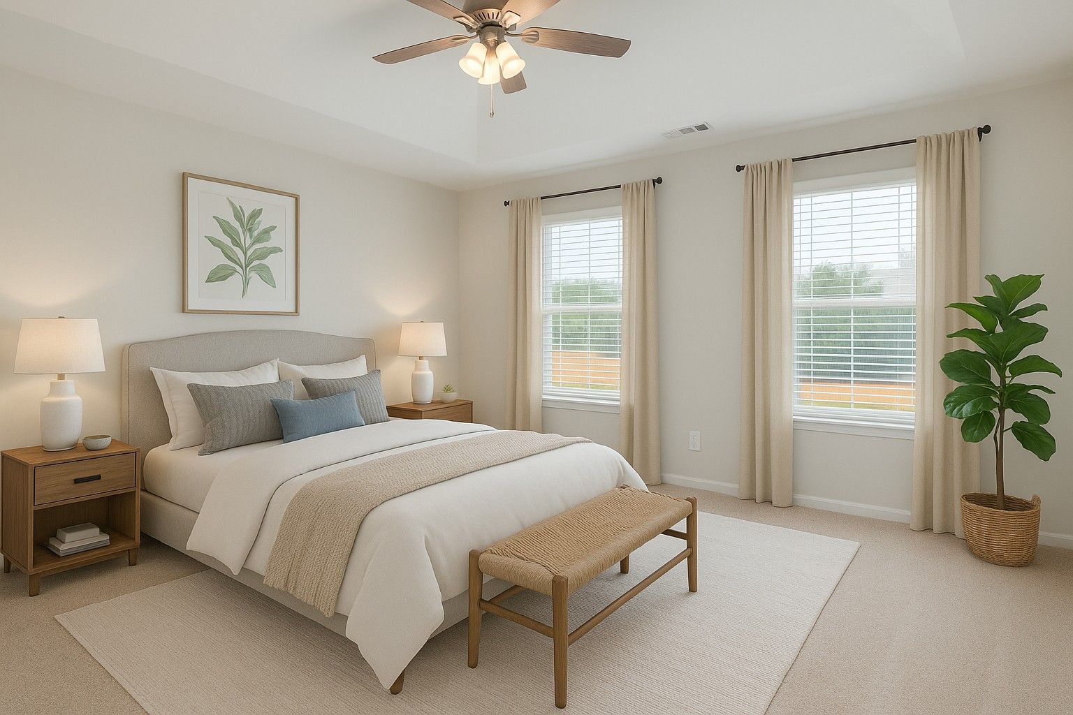 Staged Primary Bedroom
