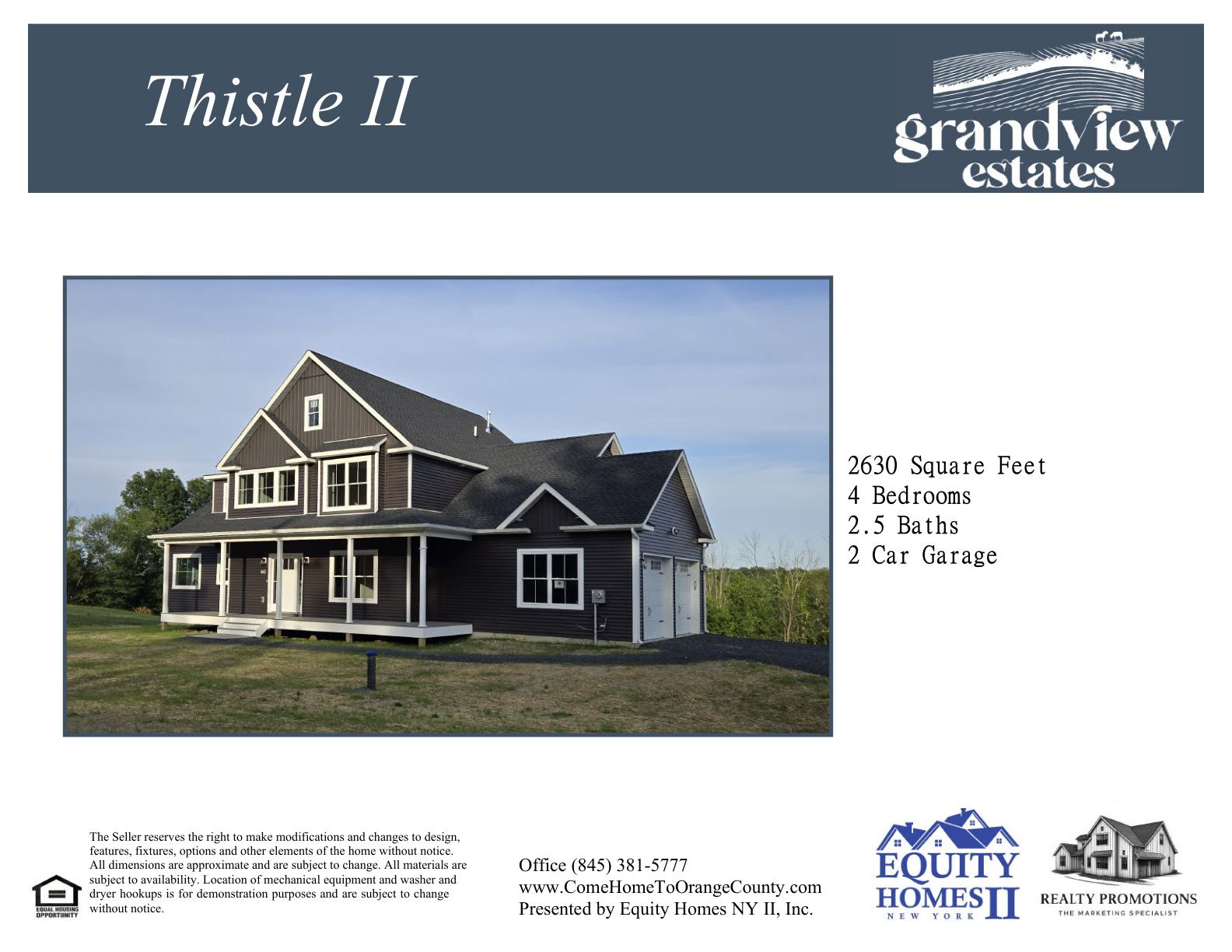 The Thistle II - Grandview Estates: New Hampton, New York - Grandview Estates