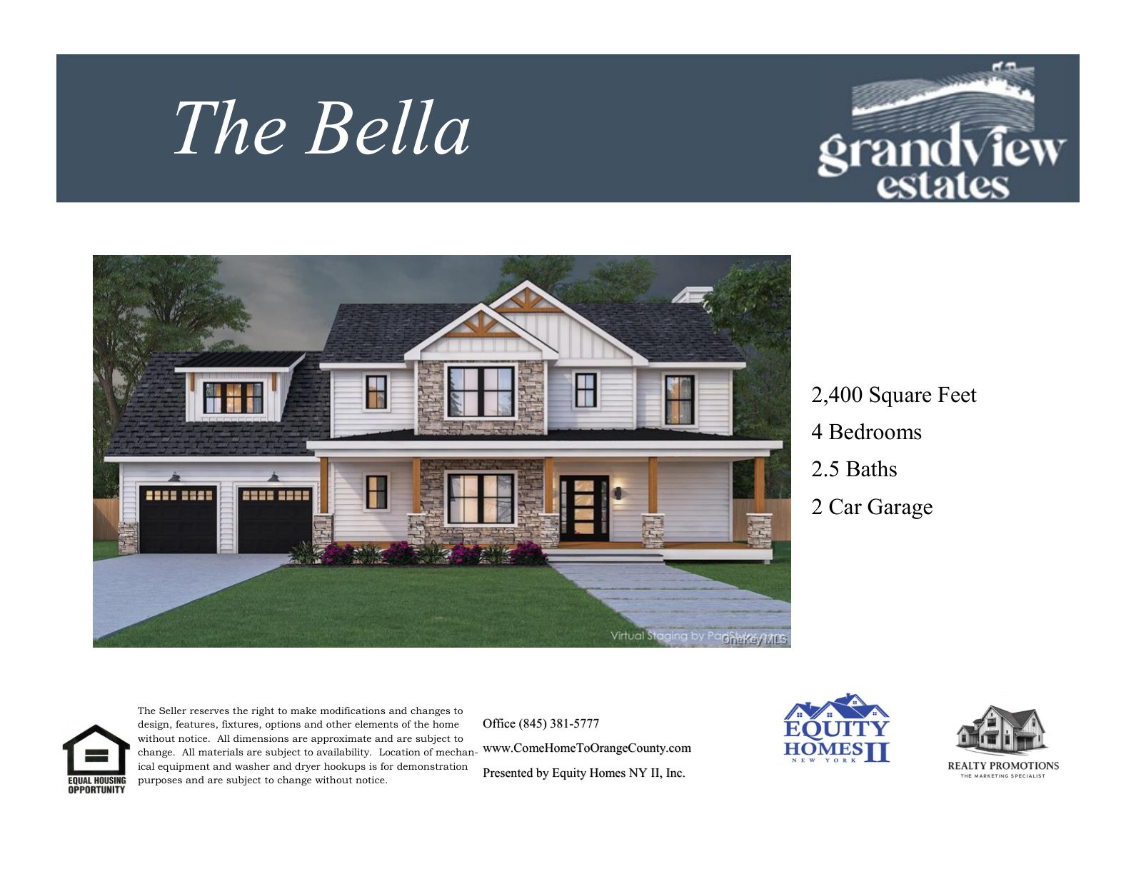 The Bella - Grandview Estates: New Hampton, New York - Grandview Estates