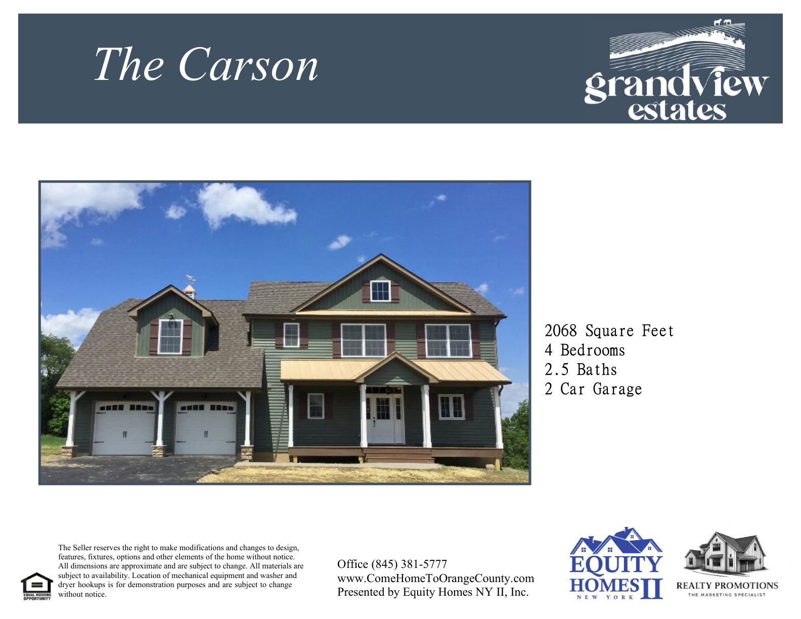 The Carson - Grandview Estates: New Hampton, New York - Grandview Estates