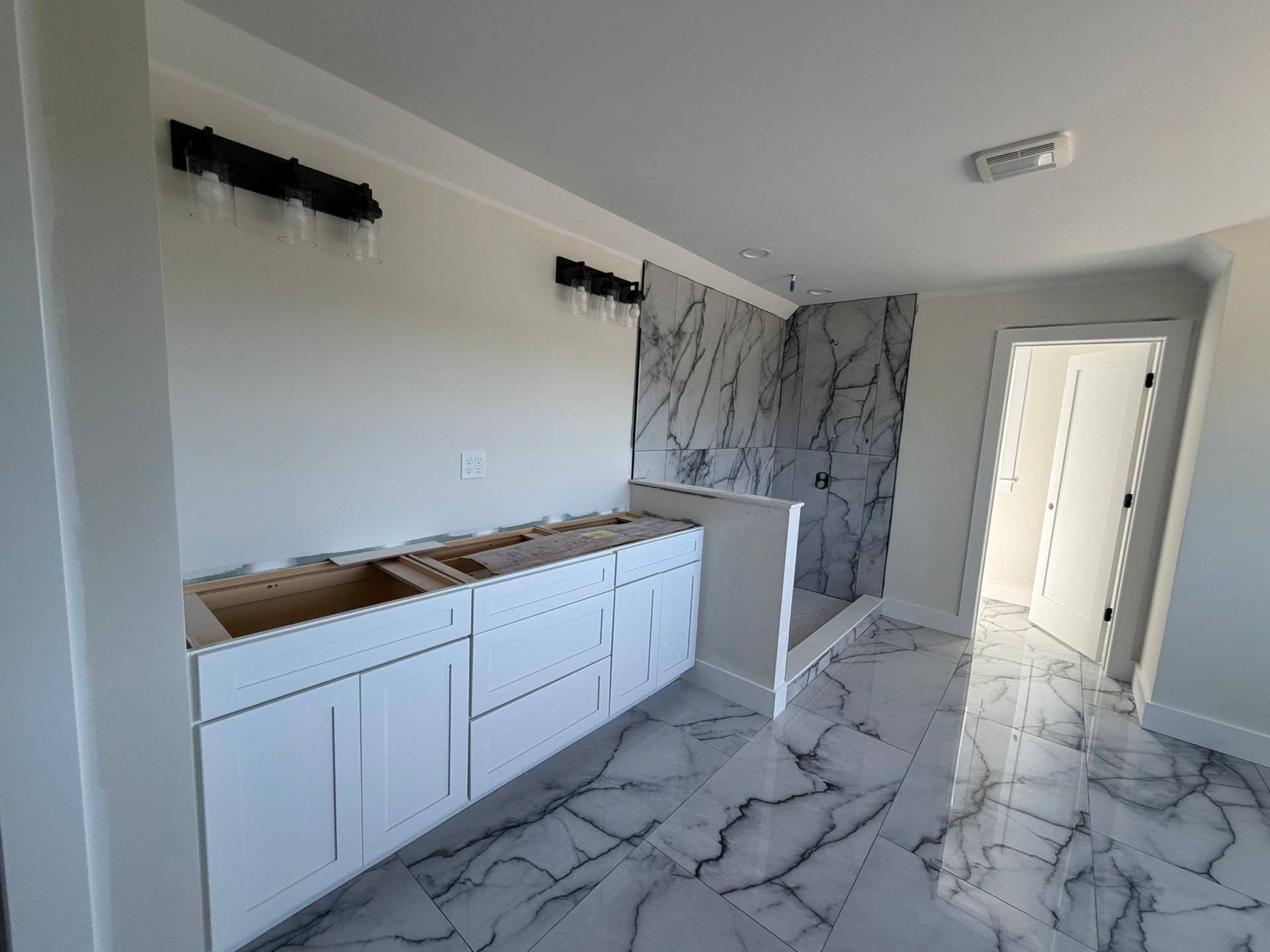 Primary Bathroom Construction Progress Photo