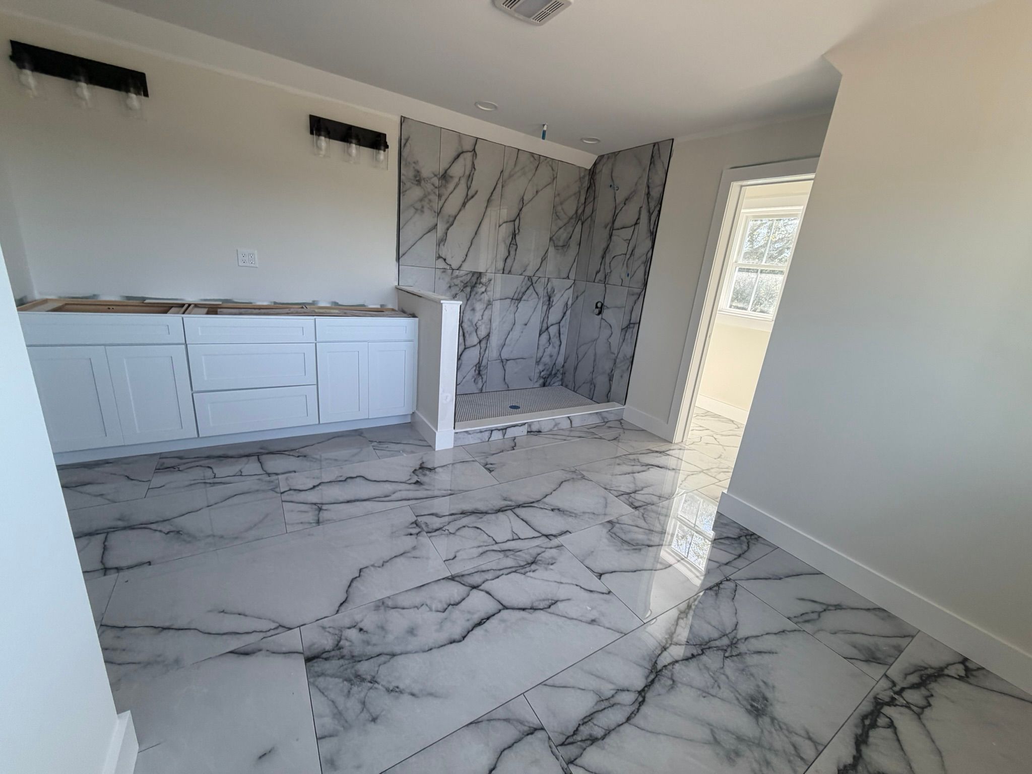 Bathroom Construction Progress Photo
