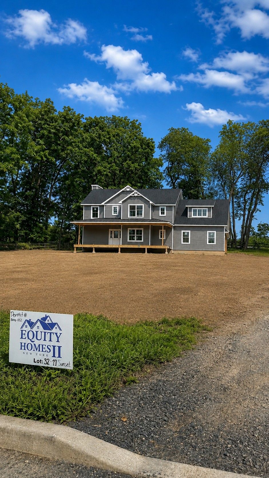 Construction Progress Photo of Bella Exterior Before Porch Installation