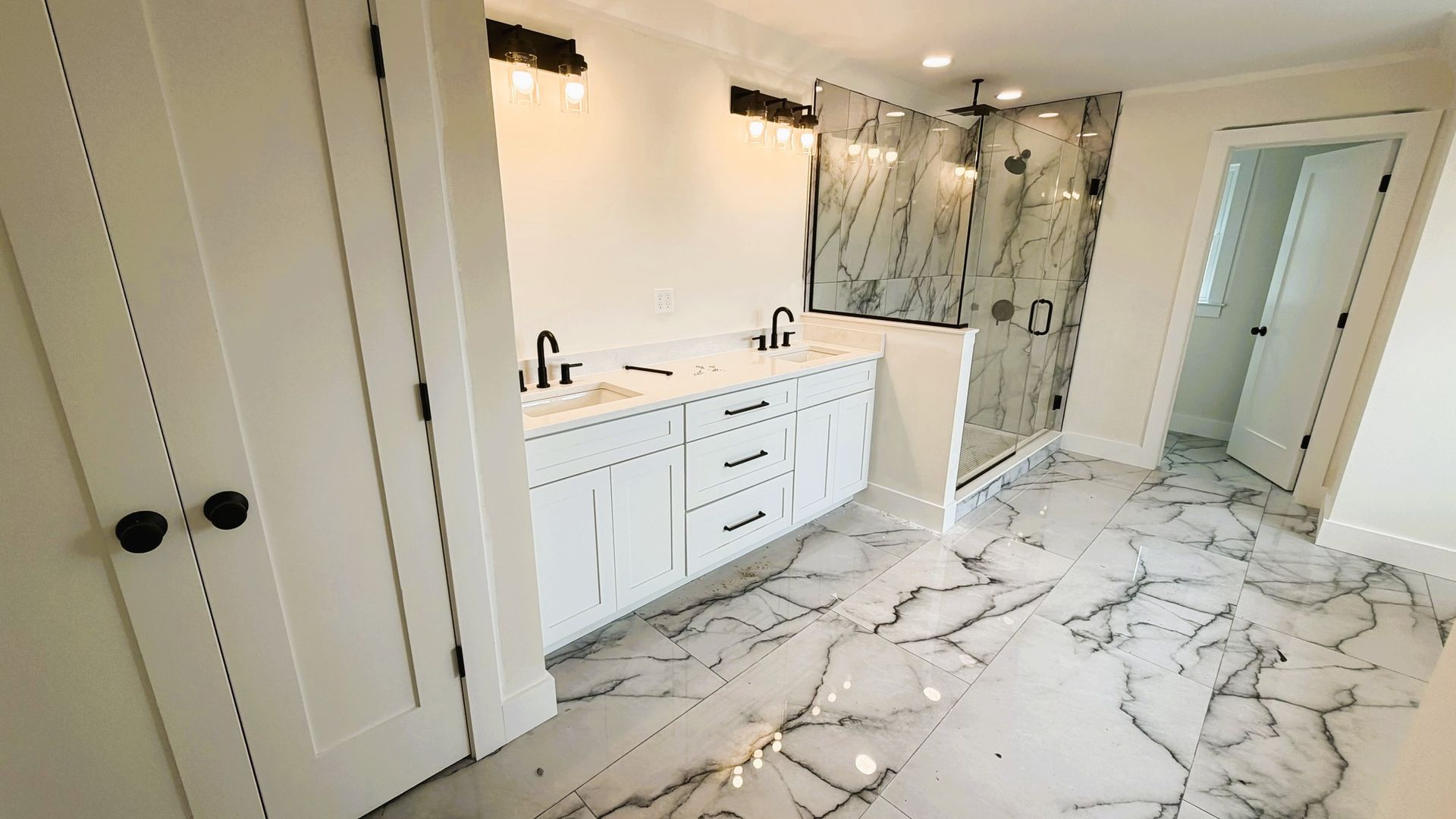 Construction Progress Photo of Primary Bath