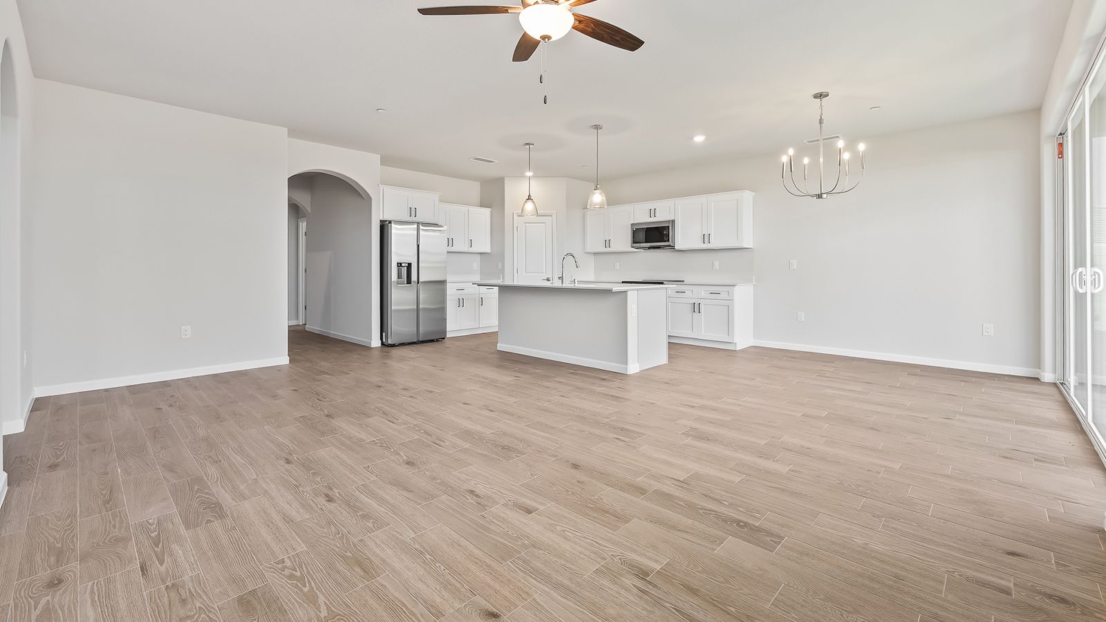 Kitchen, Great Room and DIning Area