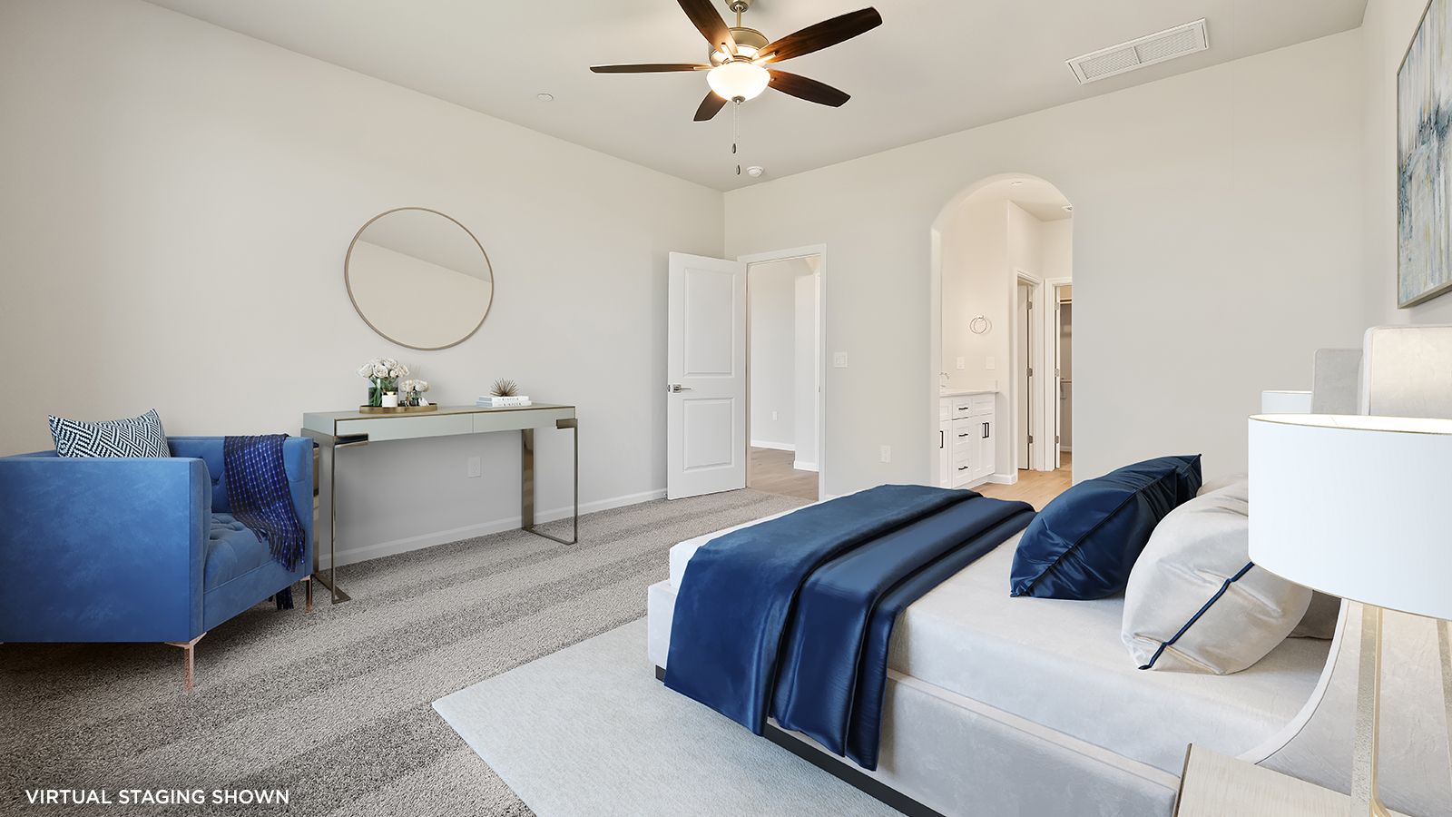 Primary Suite - shown with virtual staging