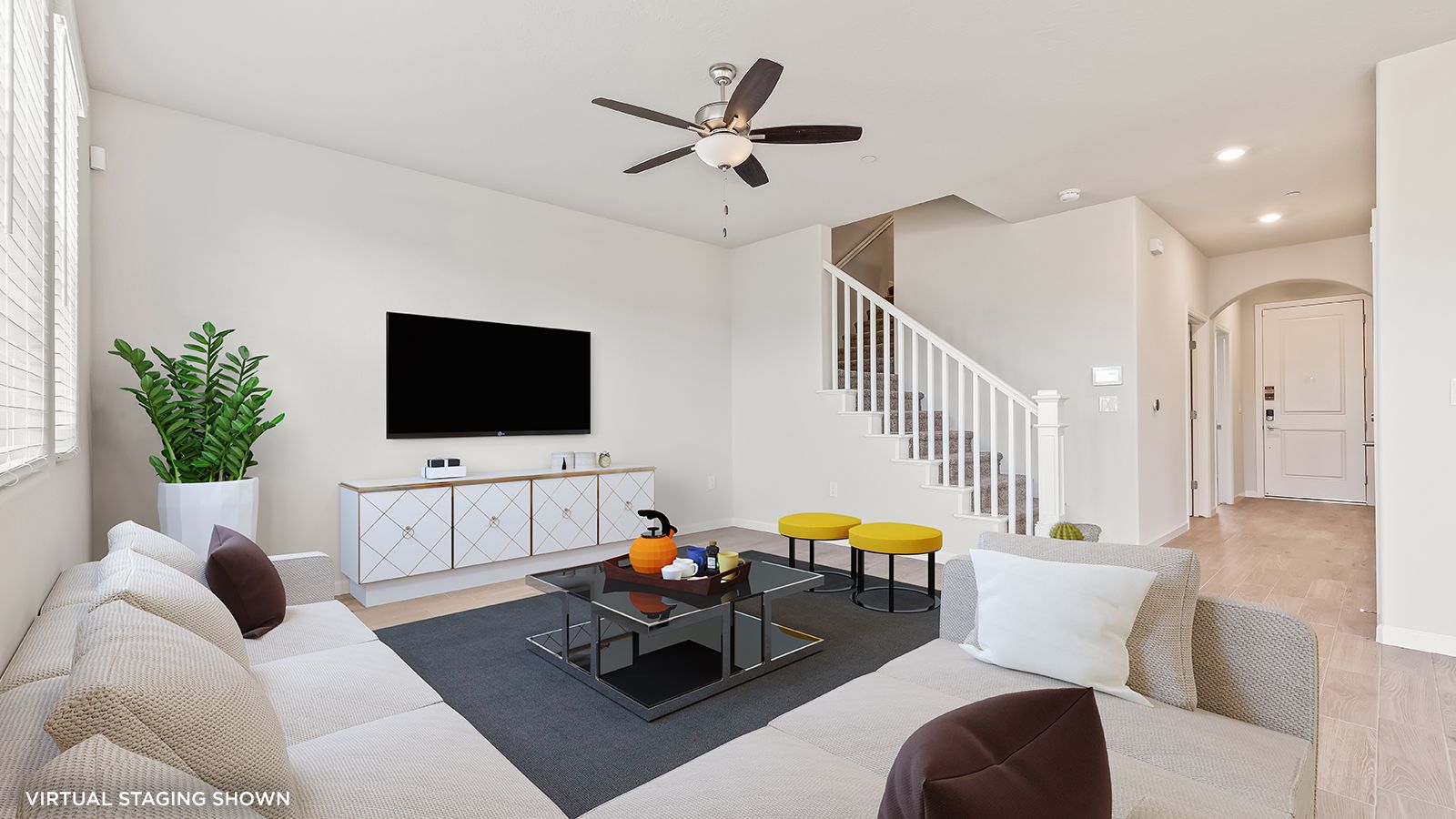 Great Room - shown with virtual staging