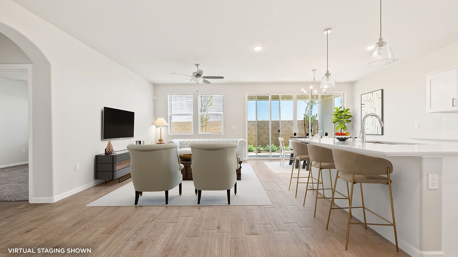 Great Room (shown with virtual staging)