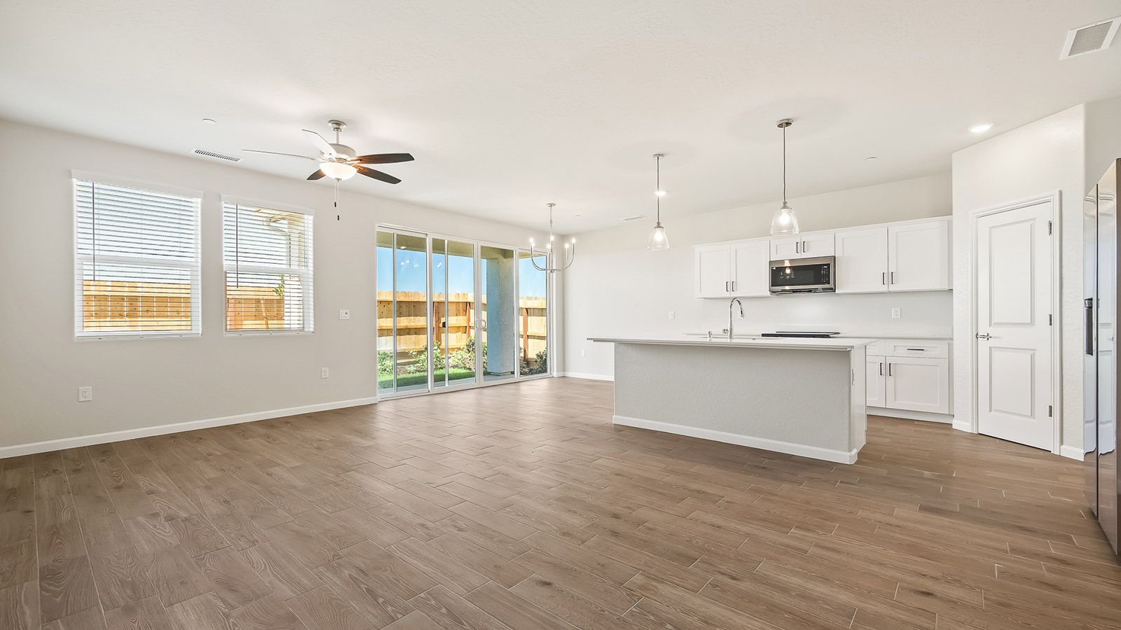 Great Room, Kitchen, and Dining Area