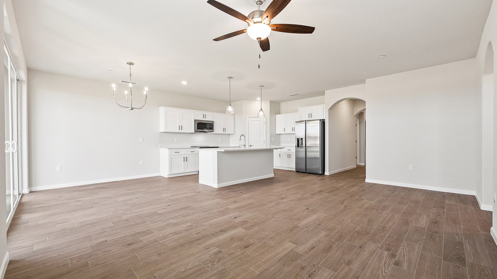 Great Room, Kitchen, and Dining Area