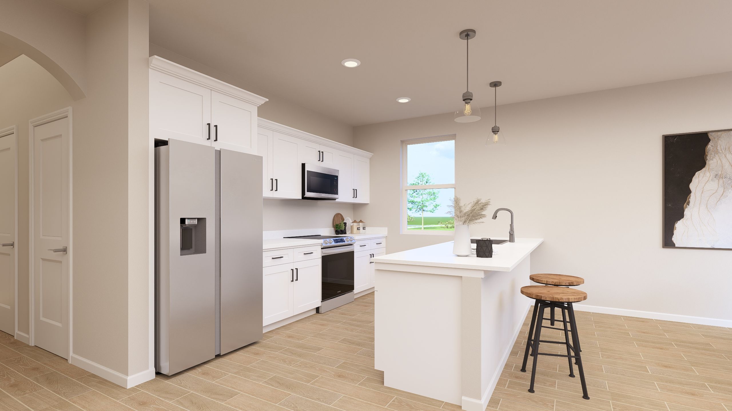 Villa 1 Kitchen - Artist Rendering