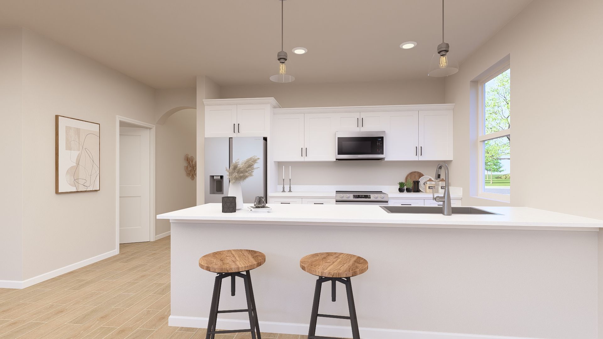 Villa 1 Kitchen - Artist Rendering