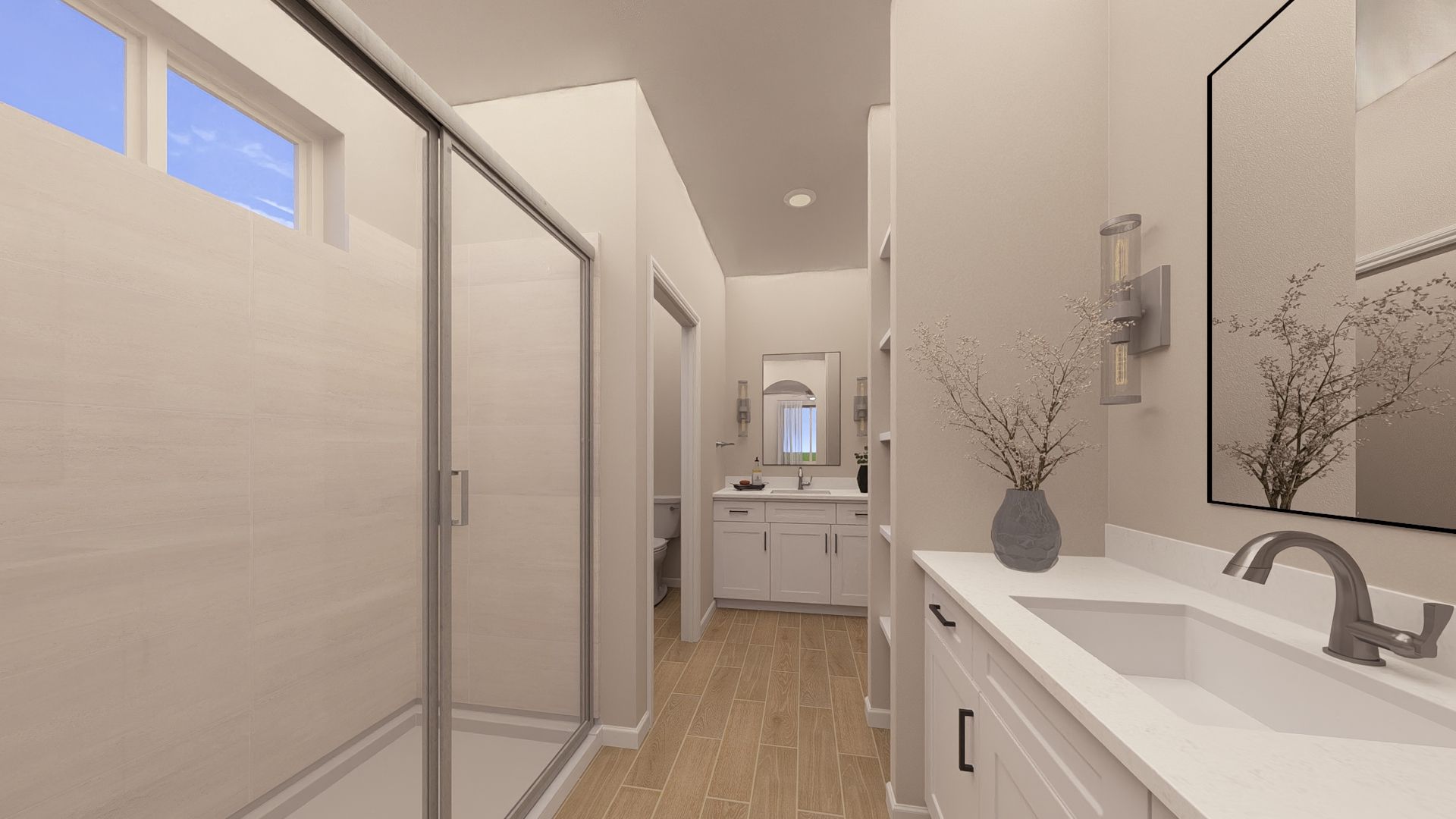 Villa 1 Primary Bath - Artist Rendering