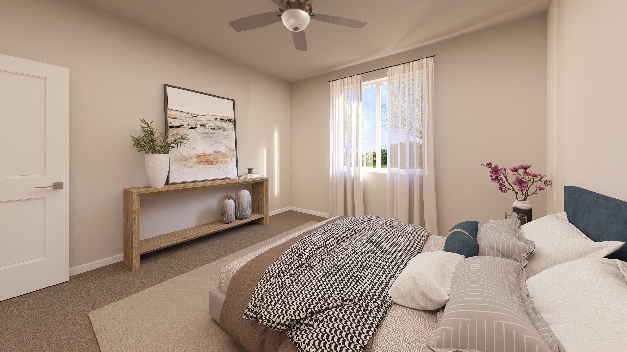 Villa 1 Primary Bedroom - Artist Rendering